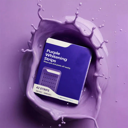 Purple teeth whitening strips