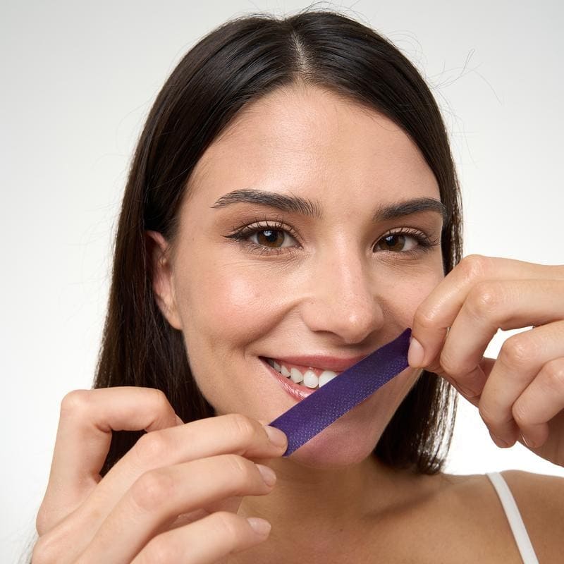 Purple teeth whitening strips