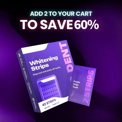 Purple teeth whitening strips