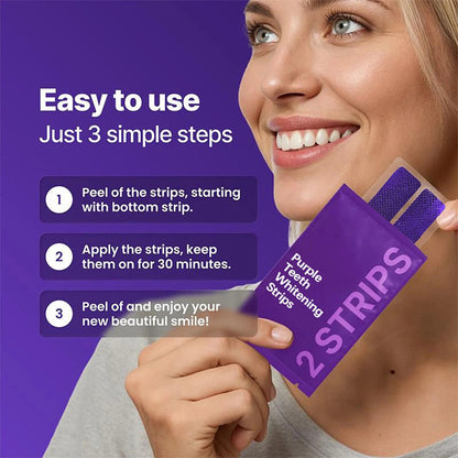 Purple teeth whitening strips