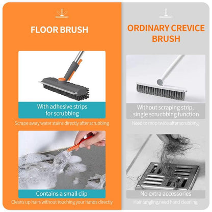 3 in 1 Floor Scrub Brush with Long Handle