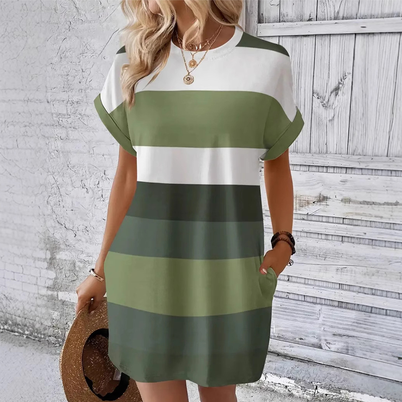 Women's Casual Round Neck Dress