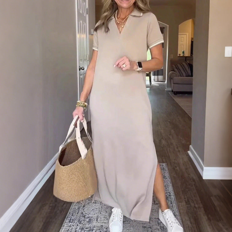 ⏳Time-limited Special⏰Women's T-Shirt Maxi Dress with Side Split